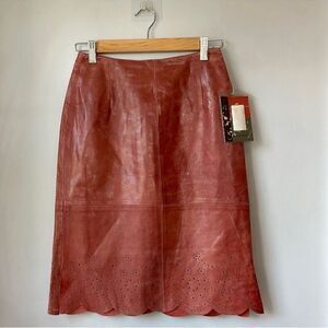 K-OSS Sheep Leather Pencil Skirt